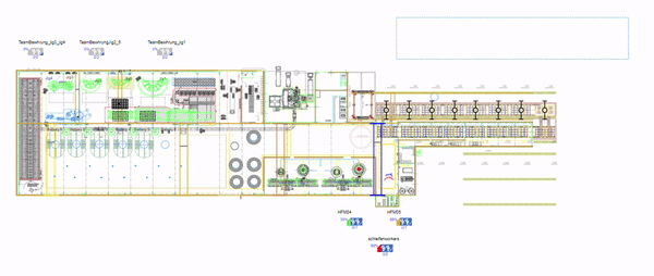 AnyLogic simulation running